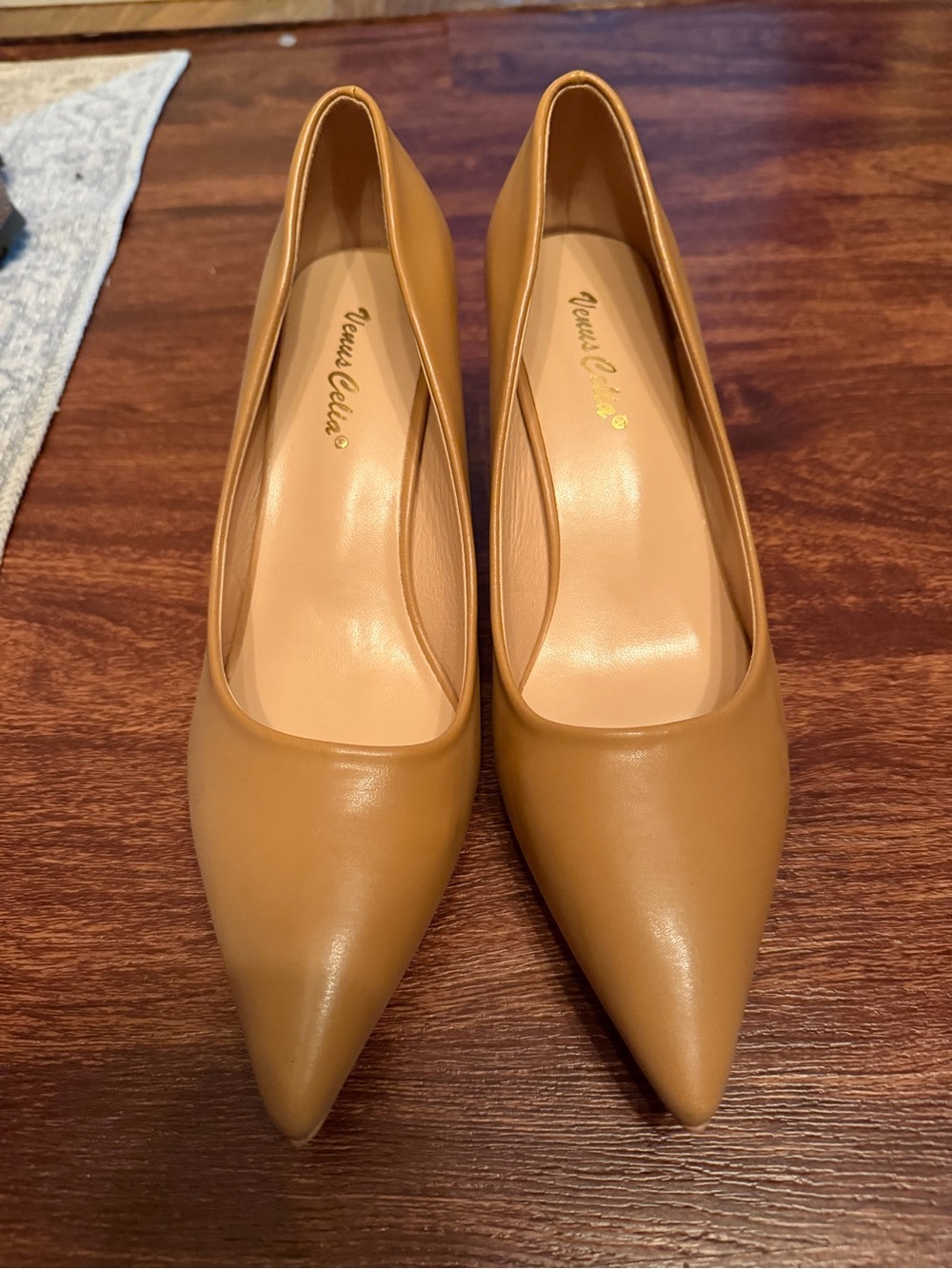 Pointed-Toe Pumps in Camel